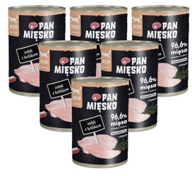 Pan Mięsko Adult z indykiem i królikiem 6x400g