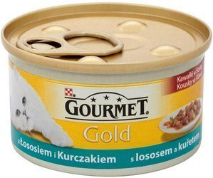 Gourmet Gold łosoś z kurczakiem w sosie 85g