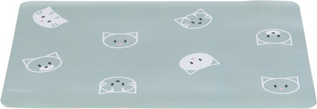 Trixie Podkładka pod miski Mimi dla kota plastik szałwiowa 44x28cm