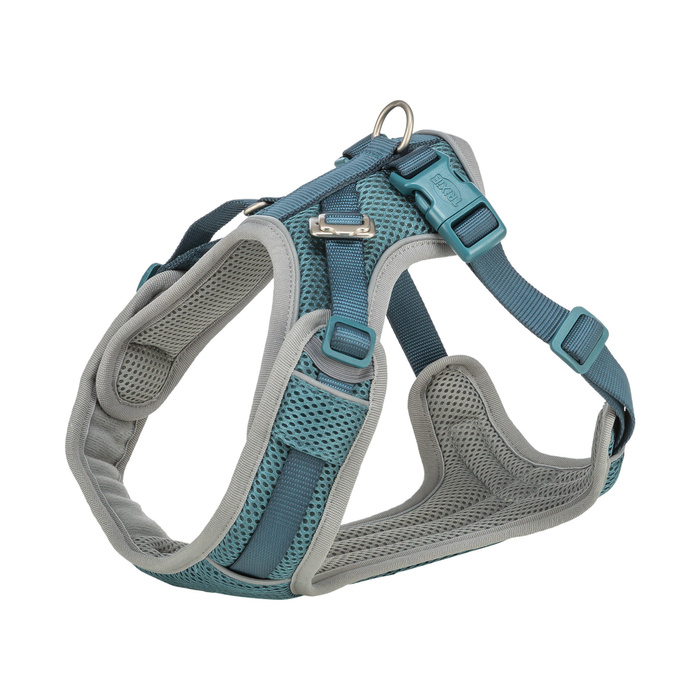 Trixie Premium FlexMesh szelki petrol L: 63-92cm/25mm dla mopsa i buldoga