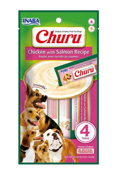 Churu Mus kurczak z łososiem 4x14g