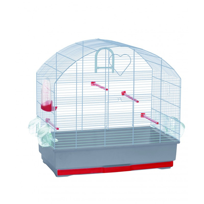 Panama Pet klatka dla ptaków szaro-czerwona 59,5x35,5x57,5cm