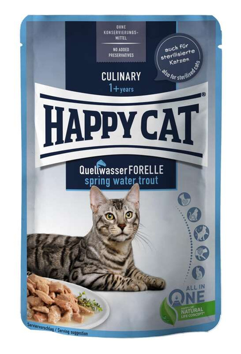 HappyCat Culinary Adult pstrąg w sosie 85g