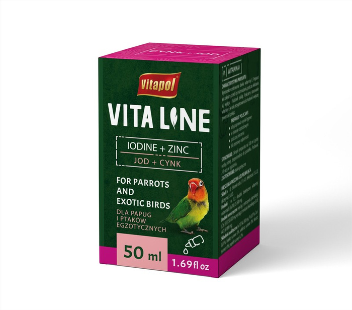 Vitapol vitaline Cynk+ jod dla papug i ptaków egzotycznych 50ml