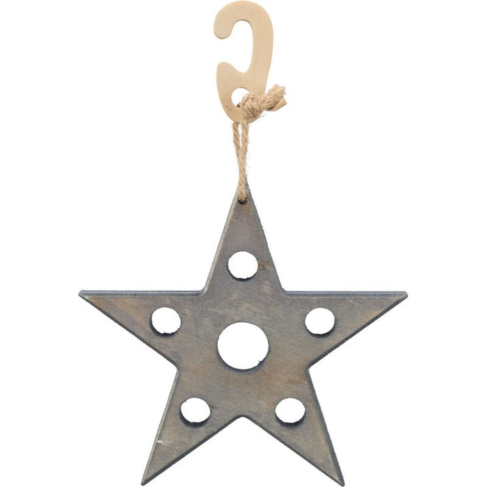 Trixie Xmas Gwiazda na przysmaki zabawka dla gryzoni drewno/sizal szara 14x17cm