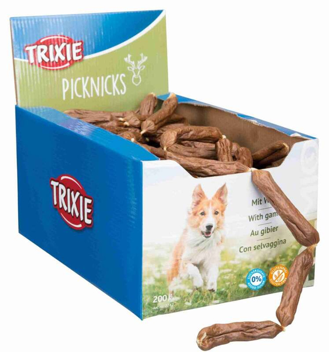 Trixie Premio Picknicks Kiełbaski z dziczyzną 200szt/op 8cm/szt 8g/szt
