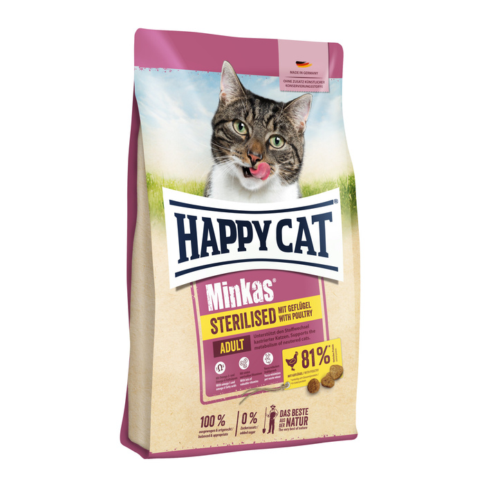 Happy Cat Minkas Sterilised drób 4kg