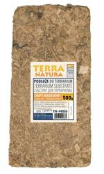 TerraNatura Podłoże do terrarium brykiet chips kokosowy foliowany 500g (kraj pochodzenia: Sri Lanka)