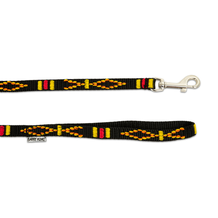 Barry King Smycz czarna wzór etniczny taśma polipropylenowa 16mm/120cm
