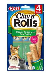 Inaba Cat Churu Rolls kurczak z tuńczykiem 4x10g