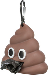 Trixie Poop emoji pojemnik na woreczki na odchody 8x5cm + 15 woreczków