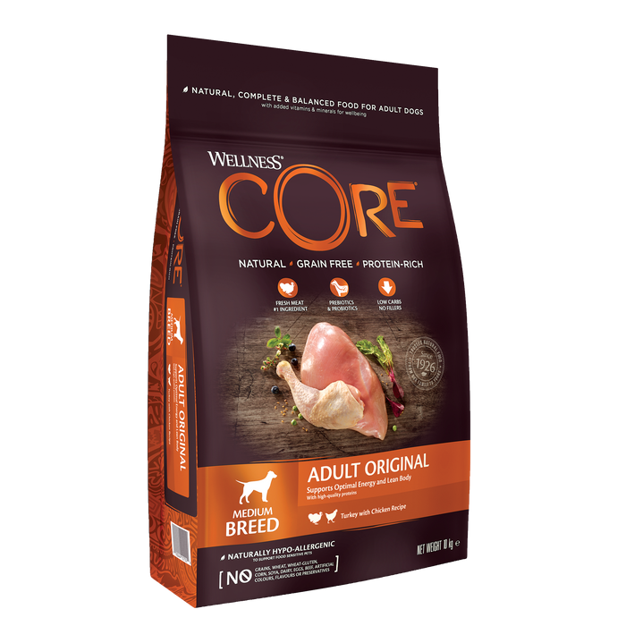 Wellness Core Adult Original karma sucha dla dorosłych psów średnich ras indyk i kurczak 10 kg