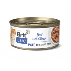 BRIT CARE CAT turkey pate & olives 70g