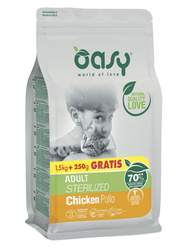 Oasy Sterilized - Kurczak 1.5kg + 250g Gratis