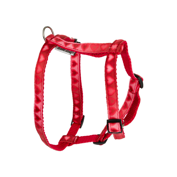 Barry King Szelki Love Heart 16mm/szyja 20-50cm brzuch 40-60cm czerwone w serca