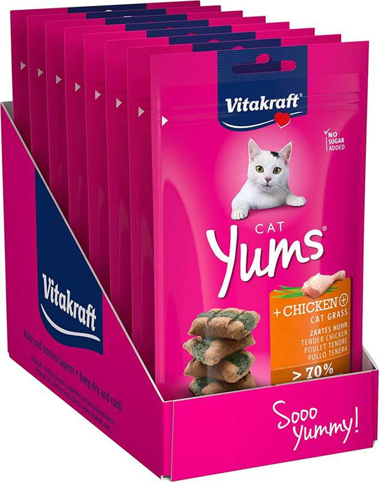 Vitakraft Cat Yums Przysmak z kurczakiem i trawą 9x40g