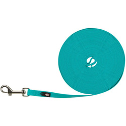Trixie Smycz treningowa dla psa Easy Life M-L: 10m/13mm morski błękit Taśma parciana z powłoką PVC