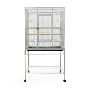 Panama Pet Woliera dla ptaków srebrna na kółkach 82x52x150cm