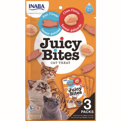 Inaba Cat Juicy Bites z rybą i małżami 3x11,3g