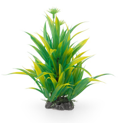Aqua Natura Roślina do dekoracji akwarium zielona plastikowa 20cm spirulina zółte końcówki