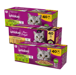 Whiskas Drobiowe Frykasy w galaretce 40x85g Mix Smaków 80x85g