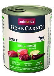 Animonda Gran CARNO Original Adult Wołowina i Jeleń z Jabłkiem 800g