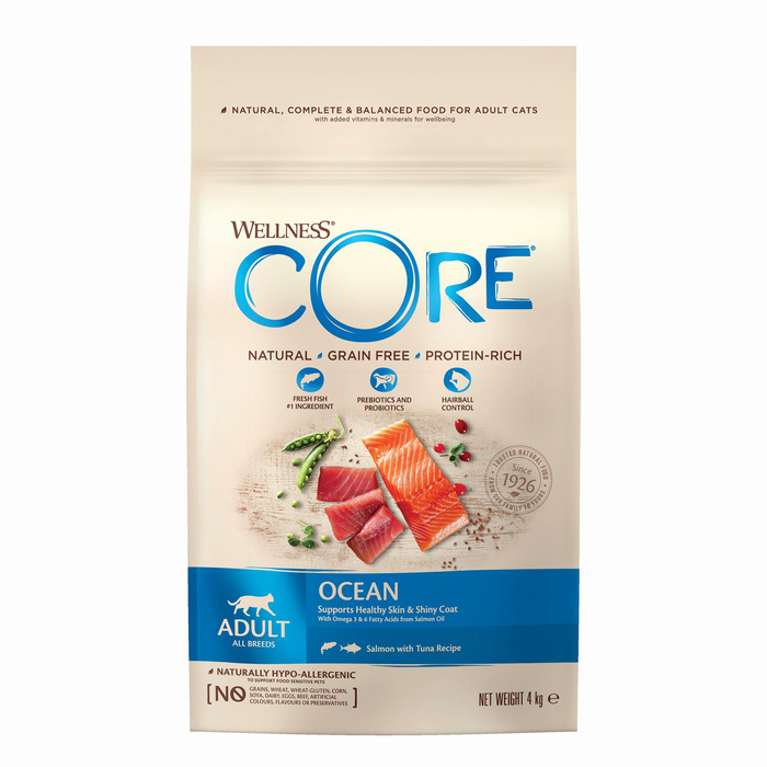 Wellness Core Ocean Salmon d/kota łosoś i tuńczyk 4 kg + niski Drapak