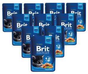 Brit Premium Kitten kurczak w sosie 24x100g