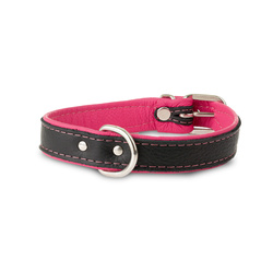 Barry King Obroża Skóra Łoś 20mm/35cm różowy