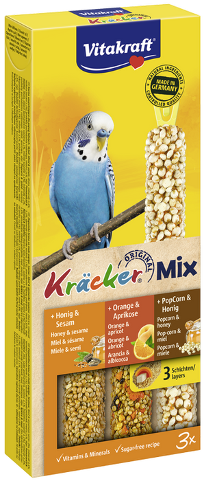 Vitakraft Kracker 3 szt. popcorn/miód/pomarańcza dla papug