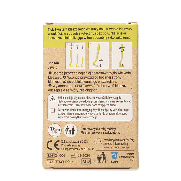 Tick Twister® Kleszczołapki® ClipBox TRIO usuwanie kleszczy Zestaw