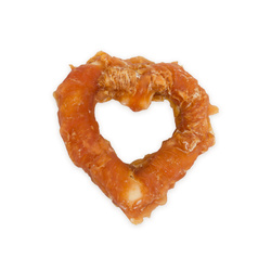 Hau&Miau Pausesnack przysmak dla psa serca ze skóry owiniete kurczakiem 7-8cm 500g