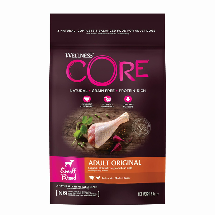 Wellness Core Small Breed Original karma sucha dla dorosłych psów małych ras indyk i kurczak 5 kg