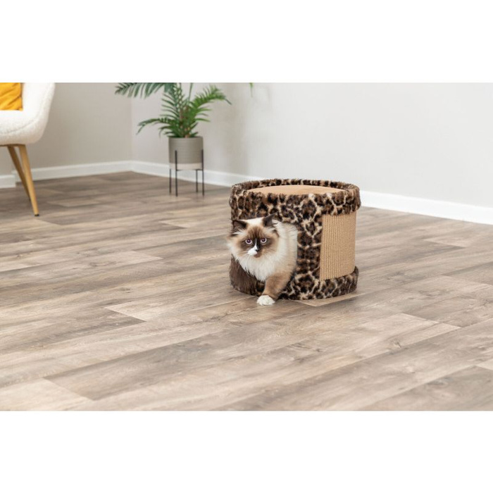 Trixie Leo legowisko zamknięte z drapakiem dla kota brązowe 38x30cm