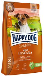 Happy Dog Sensible Mini Toscana z kaczką i łososiem 300g