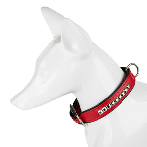 Barry King Obroża dla psa wzór kostki 25mm/56cm czerwona