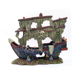 Aqua Natura Dekoracja do akwarium statek z zatoki polyresin+farba 39X14.2X31cm