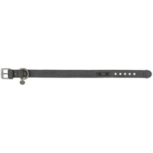 Trixie Obroża CityStyle bawełna czarna M-L: 40-47cm/30mm szeroka