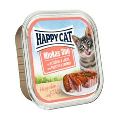 HappyCat Minkas Duo pasztet z kurczakiem i łososiem 100g