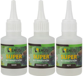 SENUS Klej Akwarystyczny Rzadki + Średni + Gęsty 50g