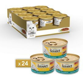 Gourmet Gold łosoś z kurczakiem w sosie 24x85g