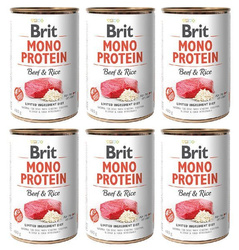 Brit Mono Protein wołowina z ryżem 6x400g