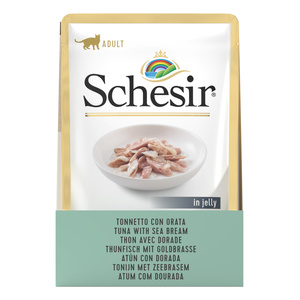 Schesir pouch tuńczyk dorada w galaretce zestaw 12x 85g
