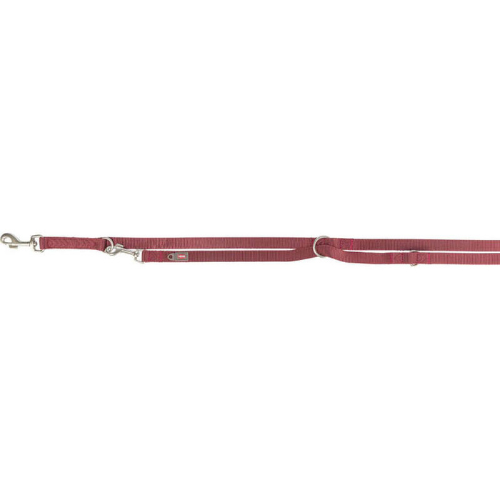 Trixie Smycz regulowana Premium taśma bordowa L-XL: 2,00m/25mm