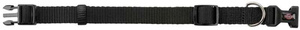 Obroża Premium S-M: 25-40cm/15mm czarna