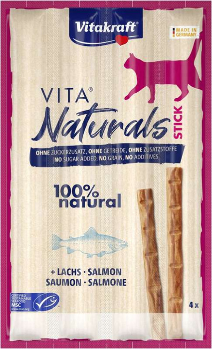 Vitakraft Naturals Stick z łososiem 4x15g