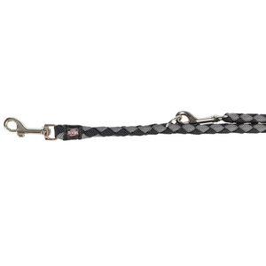 Trixie Smycz regulowana Cavo S-M: 2m/12mm czarno/srebrna