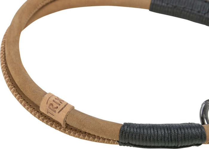 Obroża zaciskowa Be Nordic M: 45cm/8mm brązowa skórzana