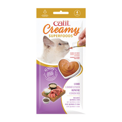 Catit Creamy Superfood przysmak dla kota jagnięcina z komosą ryżową i chia 4x10g