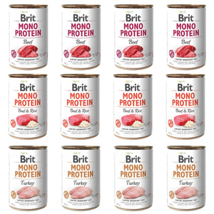 Brit Mono Protein MIX Smaków 12x400g